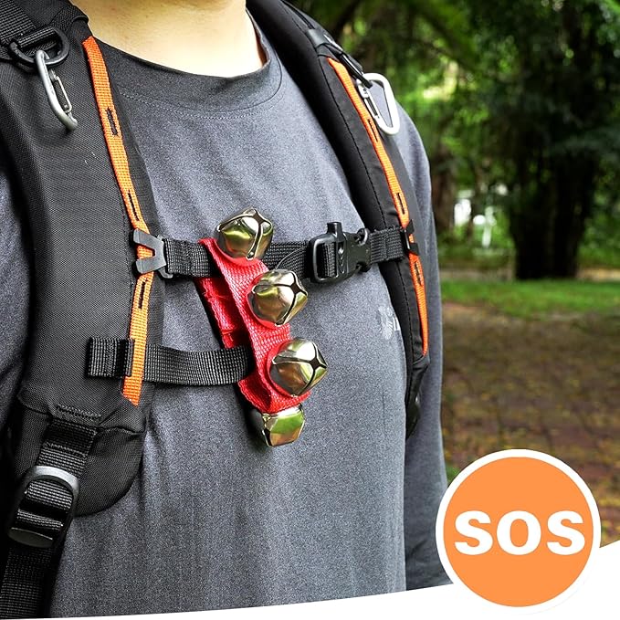 Outdoor Bear Bells for Hiking Safety: Bear Horn to Scare Bears Deterrent Devices for Dogs Biking Fishing Camping Climbing