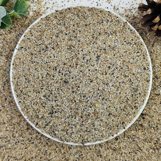 YISZM 5lbs Aquarium Gravel, 1/16"(0.6-1.2mm) Natural River Rocks Succulent Cactus Pea Gravel for Plants, Fish Tank, Decorative Pebbles for Gardening, Flower Pots, Vase Fillers, Landscaping