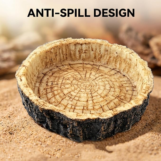 Reptile Bowls,Reptile Water Dish Reptile Water Bowl Reptile Accessories Snake Water Bowl for Small Reptiles, Lizard & Snake - Practical Reptile Accessory for Feeding and Hydration