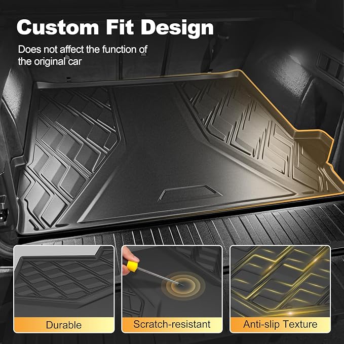 AOMSAZTO Cargo Mat Fit for BMW X5 2026 2025 2024-2019 ONLY 5 Seats (Non 45e & 7-Seats Models), TPE All Weather Rear Trunk Liner for BMW X5 G05 Accessories