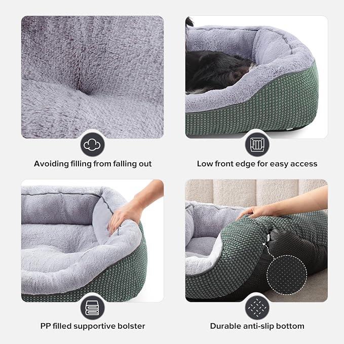 Dog Bed Medium Size, Orthopedic Warming Soft Calming Sleeping Durable with Anti-Slip Bottom