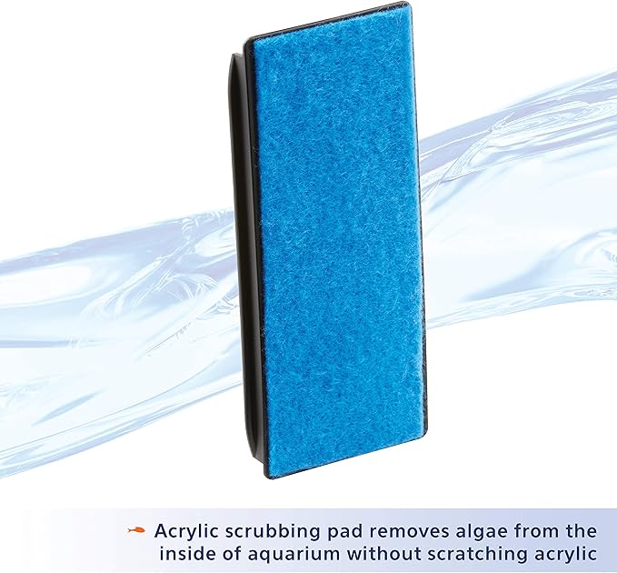 Aqueon Aquarium Algae Scraper, Fish Tank Cleaning Magnets for Glass/Acrylic, Large