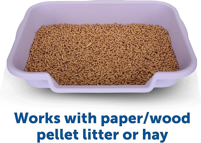 Bunny Go Here Rabbit Litter Box by Kit's Pet Pans Storybook Lavender Color Great for Ferrets Too! USA Made and 100% Warranty.