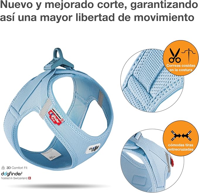 Vest Harness curli Clasp Air-Mesh SkyBlue 2XS