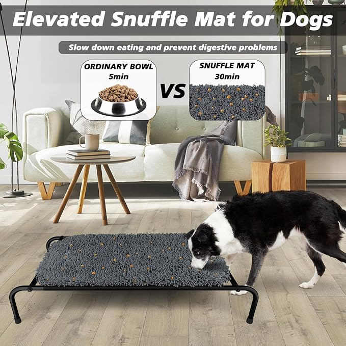 Rundik Snuffle Mat for Dogs, Interactive Puzzle Toys Feeding Games for Pets | 23'' x 40'' Elevated Sniff Mat for Boredom Helps Slow Eating and Keep Busy Encourages Natural Foraging Skills Stress Relief