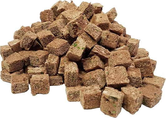 Aquatic Foods Inc. Freeze Dried Beef Heart Mix with Shrimp, Nori, Spinach, All Natural Mix for Discus, Cichlids, All Tropicals - NO Color Astaxanthin - 25 Grams
