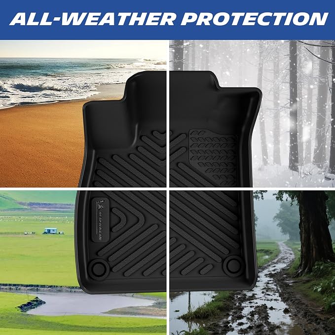 Michelin Vehicle Mats, Premier Series All-Weather TPE Custom Fit Liner for Honda Accord Gasoline & Hybrid 2018-2022 Floor Mats B(3 Piece)