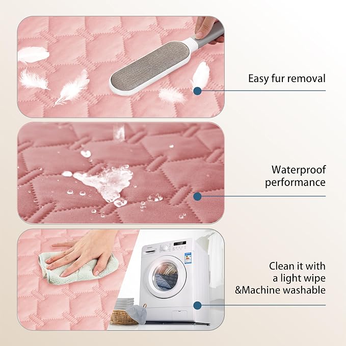 gogobunny Waterproof Blanket, Couch Covers for Dogs, Reversible Protector | 3X Stronger Leakproof, Scratch Proof Durable Furniture Protection, Stain Resistant, Washable, 30x70 Inch Dark/Light Pink