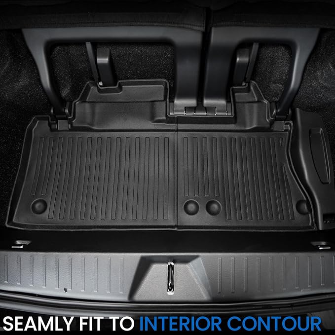 Cargo Lower Mat Backrest Mats for 2021-2025 2026 Toyota Sienna, All Weather TPE Seat Back Liners Trunk Lower Well Mat Cargo Liner Accessories (Backrest Mats for 3rd-Row+Cargo Lower Mat)