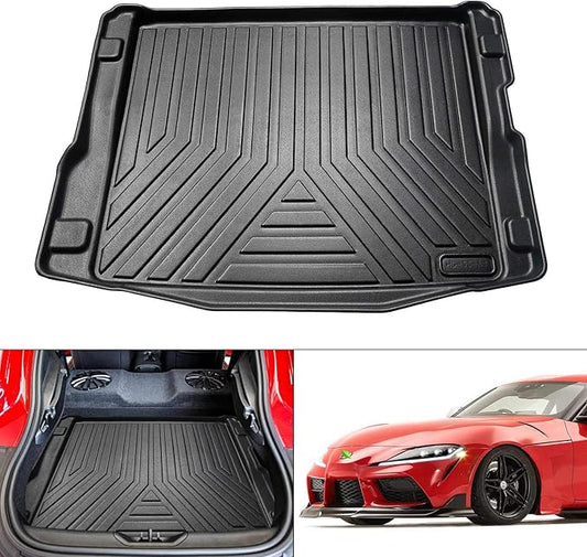 KUST Custom Fit Trunk Mat for 2020-2025 2026 Toyota GR Supra Accessories Cargo Liner All Weather Trunk Floor Mat Black TPE