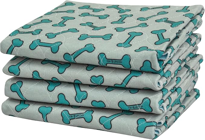 rocket & rex Washable Dog Pee Pads, Leak-Proof (Large, 30x36, 4pk) | For potty training, whelping, crate lining & more. Waterproof, Absorbent, OEKO-TEX certified, chemical-free.