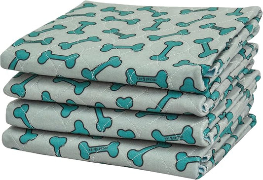 rocket & rex Washable Dog Pee Pads, Leak-Proof (Large, 30x36, 4pk) | For potty training, whelping, crate lining & more. Waterproof, Absorbent, OEKO-TEX certified, chemical-free.