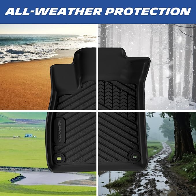 Michelin Vehicle Mats, Premier Series All-Weather TPE Custom Fit Liner for Honda Accord Gasoline & Hybrid 2018-2022 Floor Mats A(3 Piece)