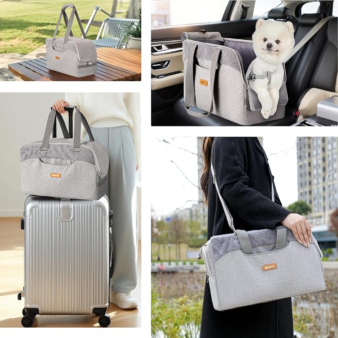 Dog Purse Carrier for Small Dogs Cats Rabbits Up to 12lbs, Lightweight Pet Sling Carriers with Large Pockets, Portable Puppy Soft Sided Tote Bag Carrier for Vet,Hiking,Travel