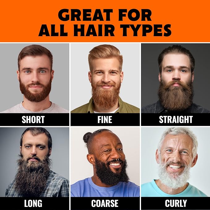 Tame The Wild Pro Beard Straightener for Men - Premium Heated Beard Brush - Anti-Scald Ionic Generator - 12 Temp Settings - LED Display - for Beards Over 2" Long