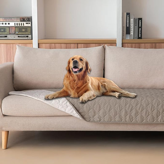 gogobunny Waterproof Blanket, Couch Covers for Dogs, Reversible Protector | 3X Stronger Leakproof, Scratch Proof Durable Furniture Protection, Stain Resistant, Washable, 30x70 Inch Dark/Light Stone