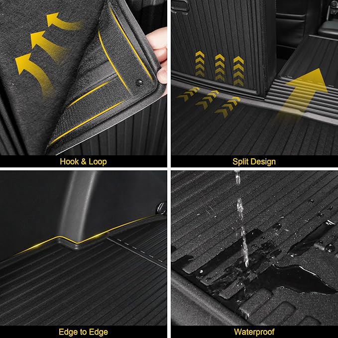 TTX LIGHTING Cargo Liner & Backrest Mat for 2024 2025 2026 Chevy Trax - Custom Fit Trunk Mat for Chevrolet Trax 2024-2026 All Weather Waterproof Car Accessories