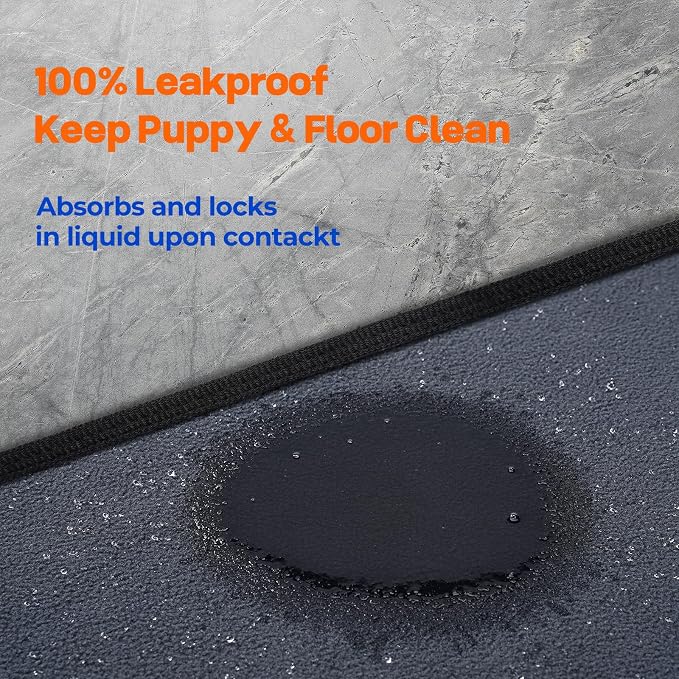 Sunsleek 36"x72" Washable Pee Pads for Dogs, 2 Pack Extra Large Puppy Pads | Reusable Waterproof Pet Training Mats, Super Absorbent, Non-Slip, for Whelping Pads & Incontinence for Playpen, Crate, Floor