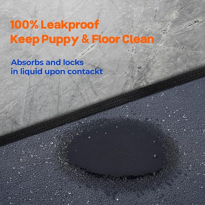 Sunsleek 84"x84" Washable Pee Pads for Dogs, Extra Large Puppy Pads | Reusable Waterproof Pet Training Mats, Super Absorbent, Non-Slip, for Whelping Pads & Incontinence for Playpen, Crate, Floor