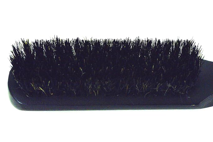 Annie Soft Mini Wave Brush #2123-100% Pure Boar Bristles, Reinforced Bristles, Black, Unisex, Wavy Hair