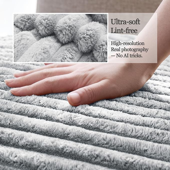 Dual Non-Slip Couch Cover for Dogs Waterproof, Fuzzy Soft Pet Couch Covers for Sofa 3 Cushion, Pet Friendly Soft Dog Bed Covers Sofa Cover Washable (Seagull Gray, 33" x 85" 1 Pack)