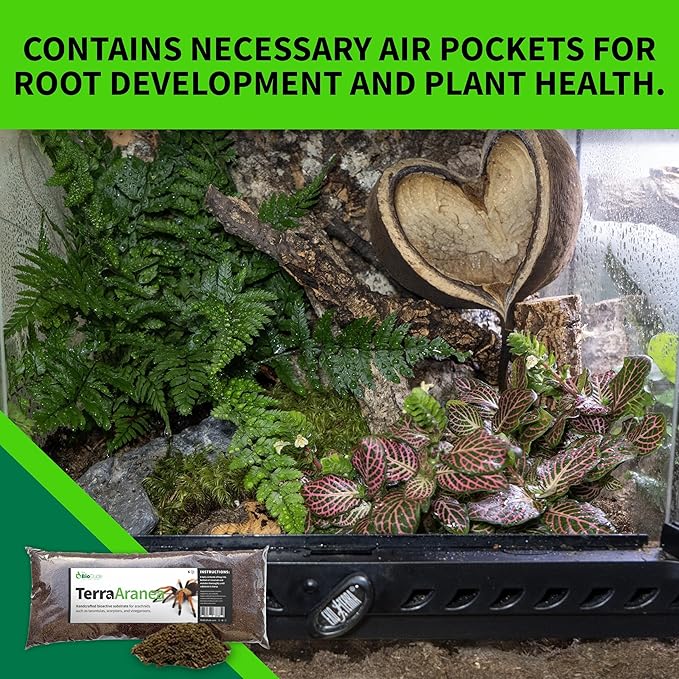 The Bio Dude Terra Aranea Bioactive Substrate for Tarantula, Scorpion, Spider, Isopod Habitat 18 quarts for terrariums, vivariums or Clean up Crew culturing.