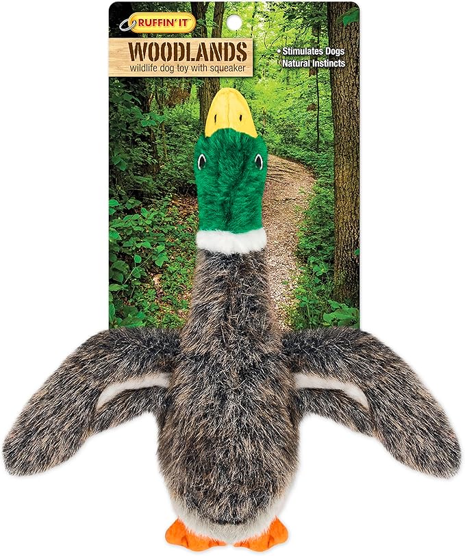 Ruffin' It Woodlands Mallard Stuffed Plush Dog Toy, Small