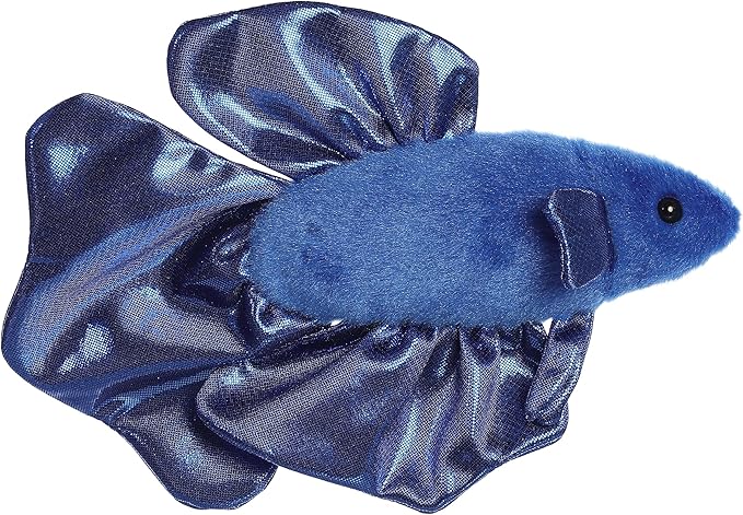 Aurora® Adorable Mini Flopsie™ Finley Betta Fish™ Stuffed Animal - Mini Companions Ready for Playful Adventures - for Kids All Ages, Toddlers, Adults, and Families - Blue 8.5 Inches