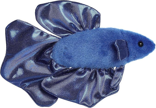 Aurora® Adorable Mini Flopsie™ Finley Betta Fish™ Stuffed Animal - Mini Companions Ready for Playful Adventures - for Kids All Ages, Toddlers, Adults, and Families - Blue 8.5 Inches