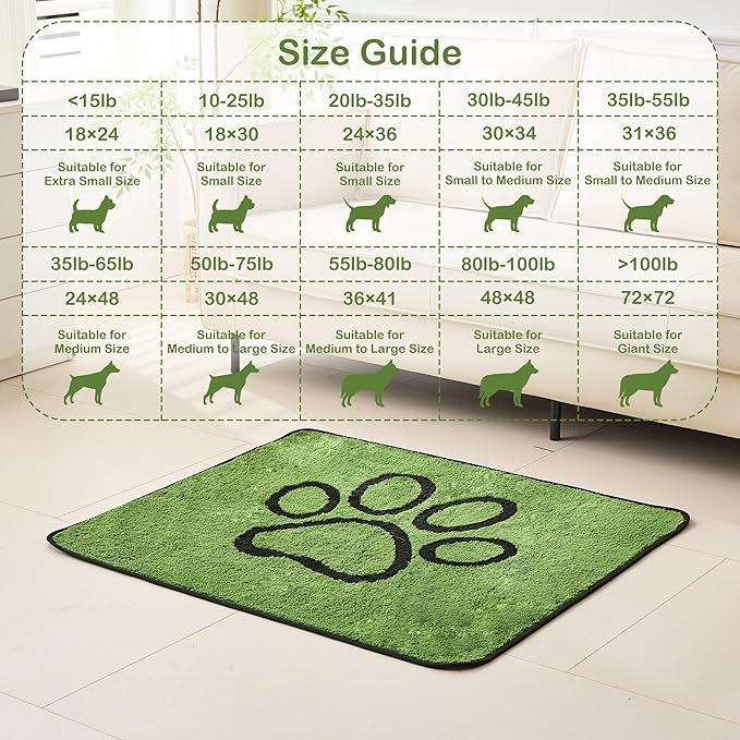 Reusable Dog Pee Pads, Washable Puppy Pads, Leak-Proof 30"x48" 2 Pack | Super Absorbent And Non-Slip Potty Training Pads, Soft Paw Print Plush Design, Ideal For Crates, Couch, Car Seats & Pet Beds