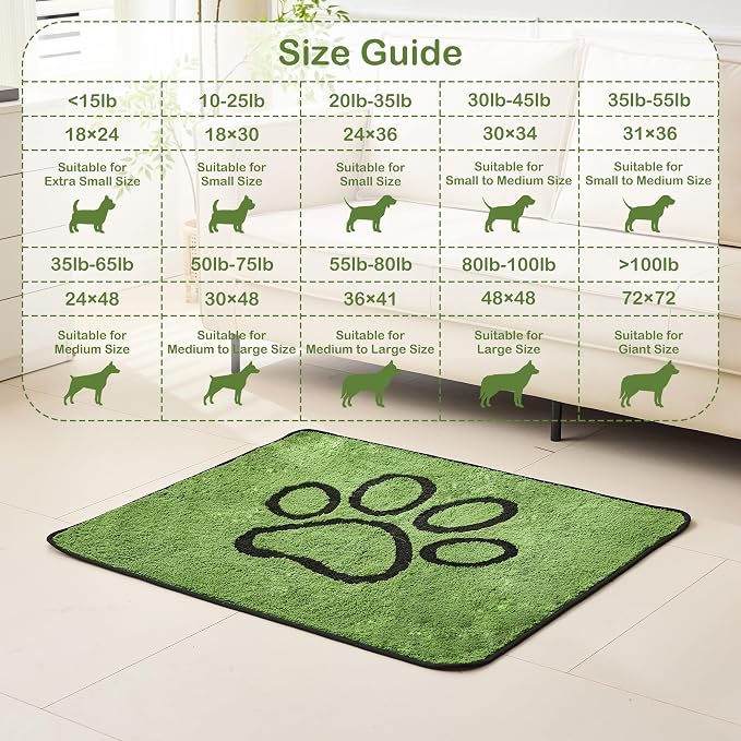 Reusable Dog Pee Pads, Washable Puppy Pads, Leak-Proof 30"x34" 6 Pack | Super Absorbent And Non-Slip Potty Training Pads, Soft Paw Print Plush Design, Ideal For Crates, Couch, Car Seats & Pet Beds