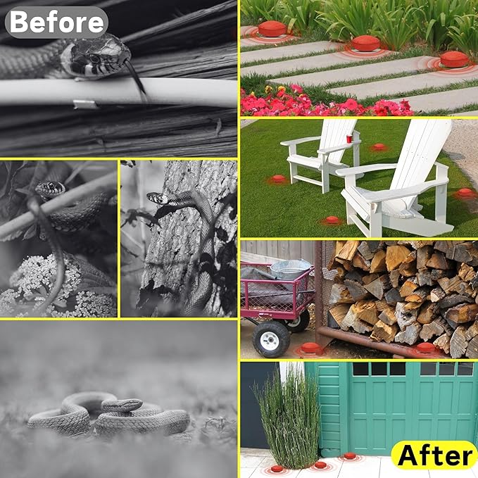 Snake Repellent Balls for Yard - Powerful Outdoor Protection | Pet & Child Safe | Natural Snake Deterrent for Home, Garden, Camping | Targets Copperhead & Rattlesnakes
