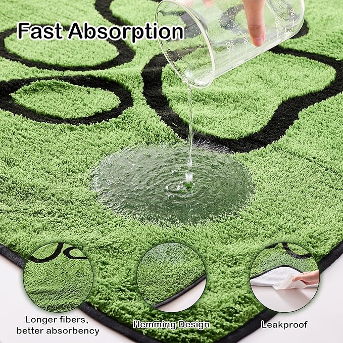 Reusable Dog Pee Pads, Washable Puppy Pads, Leak-Proof 18"x24" 2 Pack | Super Absorbent And Non-Slip Potty Training Pads, Soft Paw Print Plush Design, Ideal For Crates, Couch, Car Seats & Pet Beds