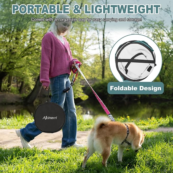 Dog Playpen - Foldable Cat Play Pens for Pubby,Kitten, Rabbit,Portable Pet Tent with Carring Bag for Indoor/Outdoor Travel Camping (Blue-Medium)