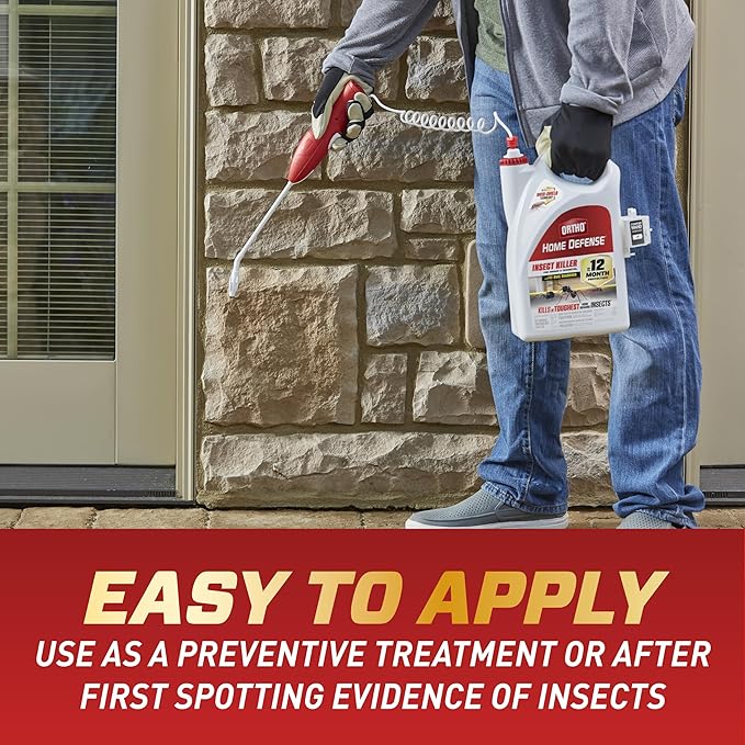 Ortho Home Defense Insect Killer for Indoor and Perimeter2 with Comfort Wand - Ready-To-Use Bug Spray, Kills Ants, Cockroaches & Spiders, 1.1 gal. (2-pack)