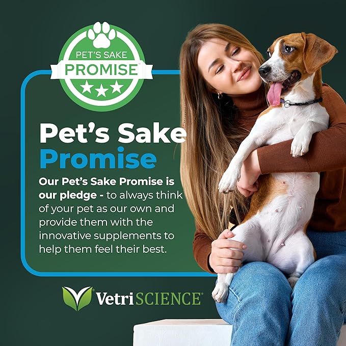 VETRISCIENCE Dental Care Powder - Dental Supplement Powder for Dogs & Cats - Supports Breath Freshening - Healthy Teeth & Gums - Easy-to-Use Oral Hygiene for Pets - 16 oz
