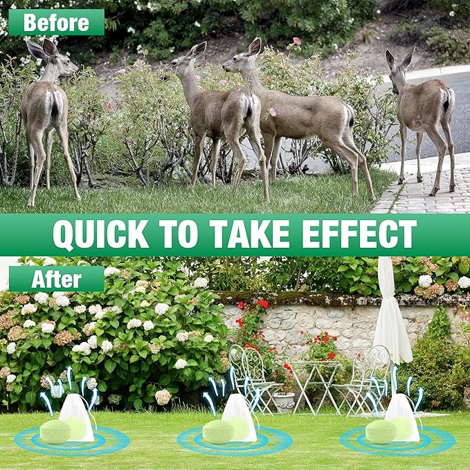 24 Pack Deer Repellent Peppermint Oil to Keep Deer Away from Plant, Powerful Deers Repellent for Garden Yard Fruit Tree Patio,new