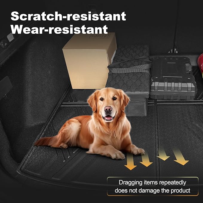 AOMSAZTO Cargo Mat and Backrest Mat Compatible with BMW X5 2019-2026 ONLY 5 Seats (Non 45e & 7-Seats Models): TPE All Weather Protection Car Cargo Liner Trunk Liner for BMW X5 G05 Accessories