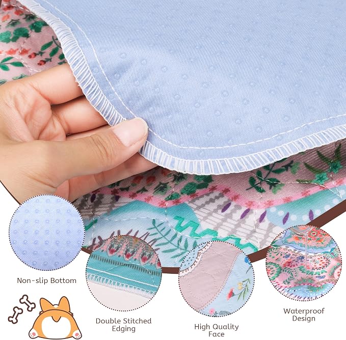 Aitmexcn Washable Pee Pads for Dogs, 2 Extra Large Puppy Pads, 48'' x 48'' | Highly Absorbent, Waterproof Layer, Machine Washable, Non-Slip Bottom, For Large Playpens and Multiple Pets