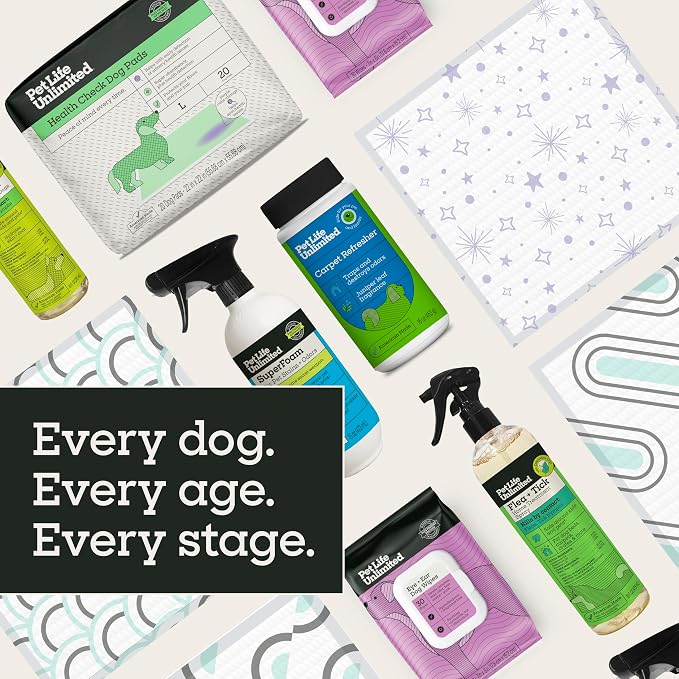 Pet Life Unlimited Smart Prints Large Puppy Pads for Dogs, Potty Training Pee Pads, 42 Count, 22" x 22", Leak-Proof, Super Absorbent, Quick-Dry, Patterned Pads with Odor Control, Made in USA