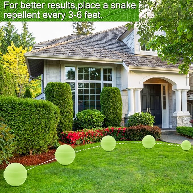 12 Pack Snake Be Gone for Yard Powerful Pet Safe,Moth Balls for Lawn Garden Camping Fishing Home to Repels Snakes and Other Pests