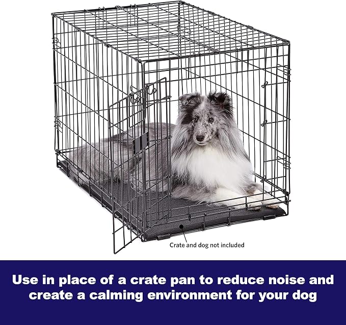 MidWest Homes for Pets Cushioned Dog Crate Mate, 24 inch Black
