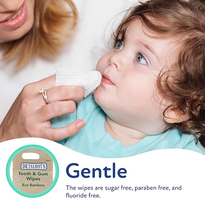 Dr. Talbot's Baby Tooth and Gum Wipes Naturally Inspired With Citroganix, 2-pack, 96 count