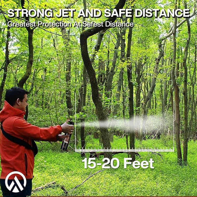 Compact Pepper Spray for Hiking: Maximum Strength Powerful for Camping - Easy Access Outdoor Personal Protection