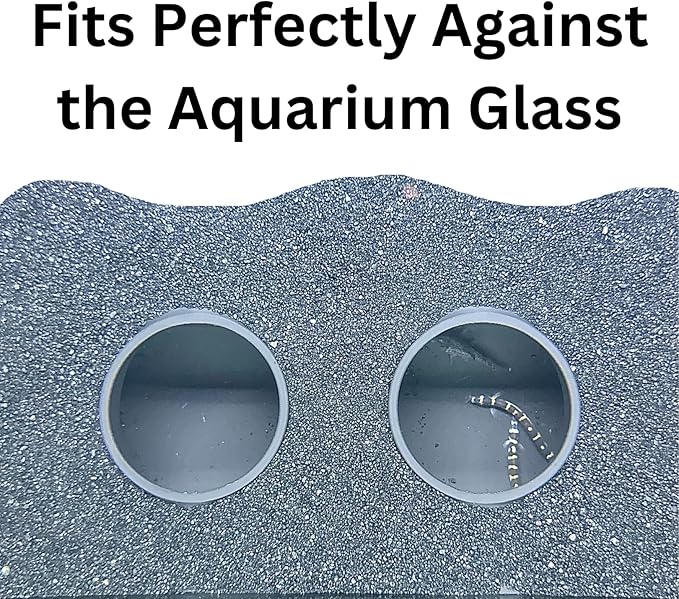 Lucky Critter Aquarium Underground Tunnel Cave Natural Curve Two Hole | Viewing Fish & Shrimp Under Gravel Tunnel | Fish Tank Decor Decoration Hideout Perfect for Corydora Catfish, Kuhli Loach, Pleco