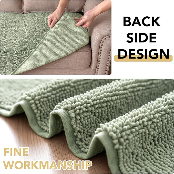 H.VERSAILTEX Non Slip Pet Couch Cover Chenille Dog Bed Protector Thick Soft Sofa Slipcover Pet Friendly Washable Couch Cushion Covers for Pets (30" x 70", Sea Foam)