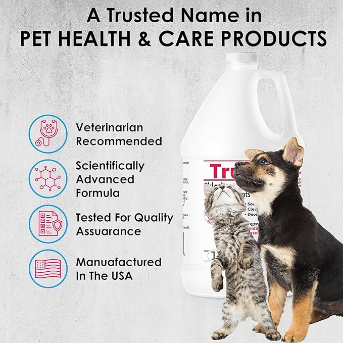 Truseb Chlorhexidine Shampoo for Dogs Cats & Horses with Aloe Vera - Antibacterial Antifungal Medicated Dog ketoconazole Shampoo and Conditioner -Skin Irritation, Hot Spots, Redness Relief (1 Gallon)