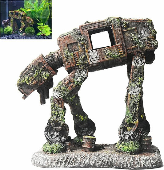 fazhongfa Fish Tank Decorations Star Wars Aquarium Accessories Small to Large Fish Tank Resin Decor for Betta Goldfish Hideouts Cave Hide Ornament Backgrounds (at-Large)