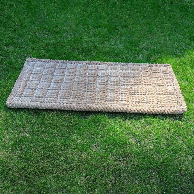 Washable Large Dog Bed for Cars, Dog Car Seat Cover for Backseat, Anti-Slip Pet Sleeping Mat, Car Seat Protector, Travel Pet Pad for Trucks and SUV (Brown, 24.8" x 54")