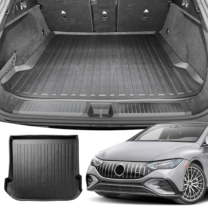 Premium Cargo Liner for Mercedes-Benz AMG EQE 350 4Matic EQE 500 4Matic Trunk Layout Behind 2nd Row SUV 2023-2026 - 100% Protection - Custom Fit Car Trunk Mat - 3D Shaped Laser Measured Trunk Liners